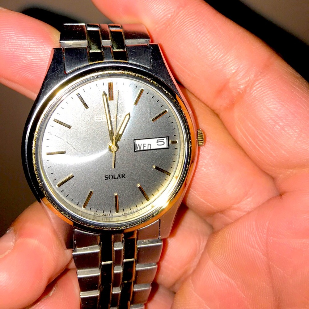 Men’s 2 tone seiko watch